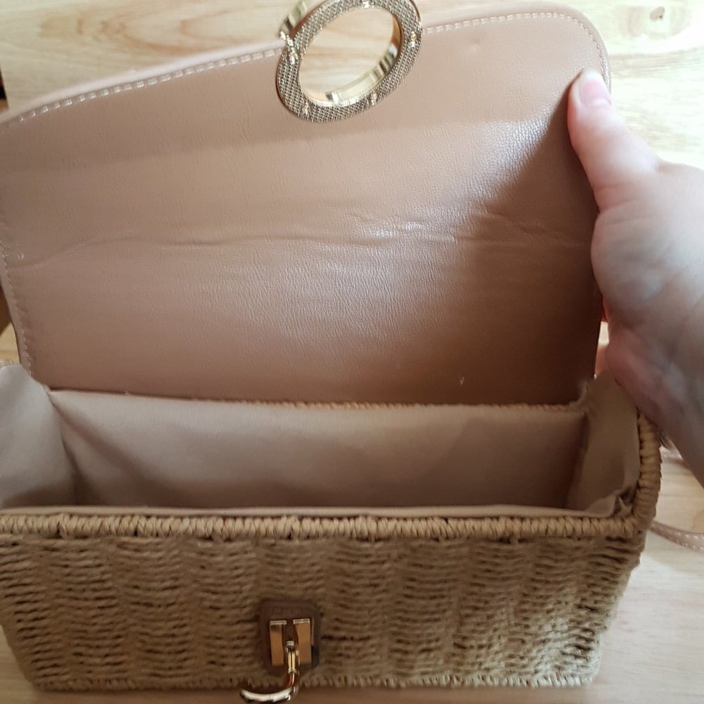🪅 LA Express women  straw wicker Crossbody Bag - Picture 13 of 13